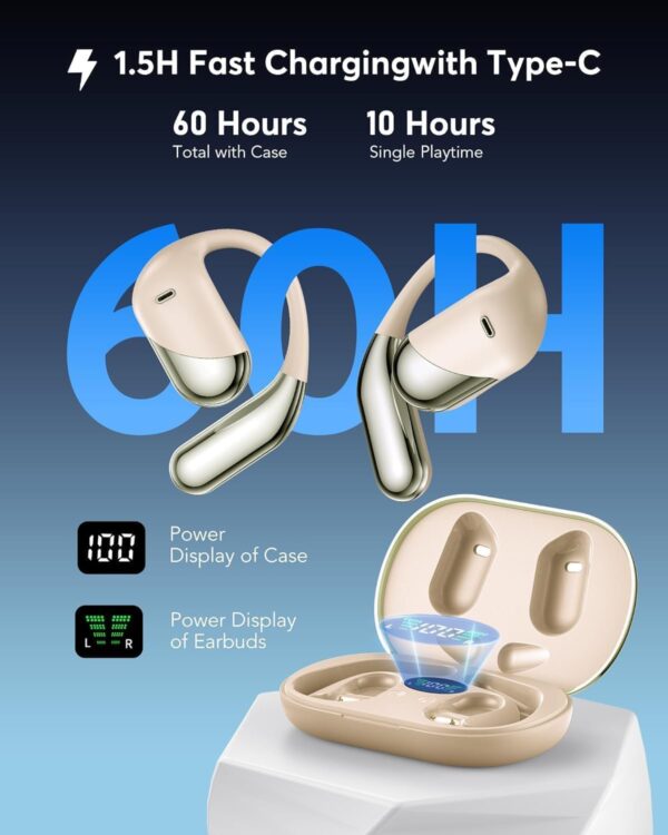 AI Translation Earbuds Real Time - Audifonos Traductores Inglés Español, 3-in-1 Translator Device, Supports 144 Languages & Accents, Open Ear Earbuds with Charging Case - Image 3