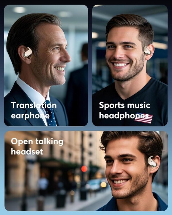 AI Translation Earbuds Real Time - Audifonos Traductores Inglés Español, 3-in-1 Translator Device, Supports 144 Languages & Accents, Open Ear Earbuds with Charging Case - Image 6
