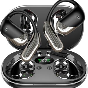 Auriculares de traducción en tiempo real con IA, auriculares de traducción 3 en 1, Compatibles con Español, Inglés, 144 idiomas y acentos, Cascos Bluetooth inalámbricos abiertos con Estuche de carga