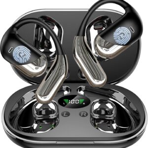 Auriculares de traducción en tiempo real con IA, auriculares de traducción 3 en 1, Compatibles con Español, Inglés, 144 idiomas y acentos, Cascos Bluetooth inalámbricos abiertos con Estuche de carga