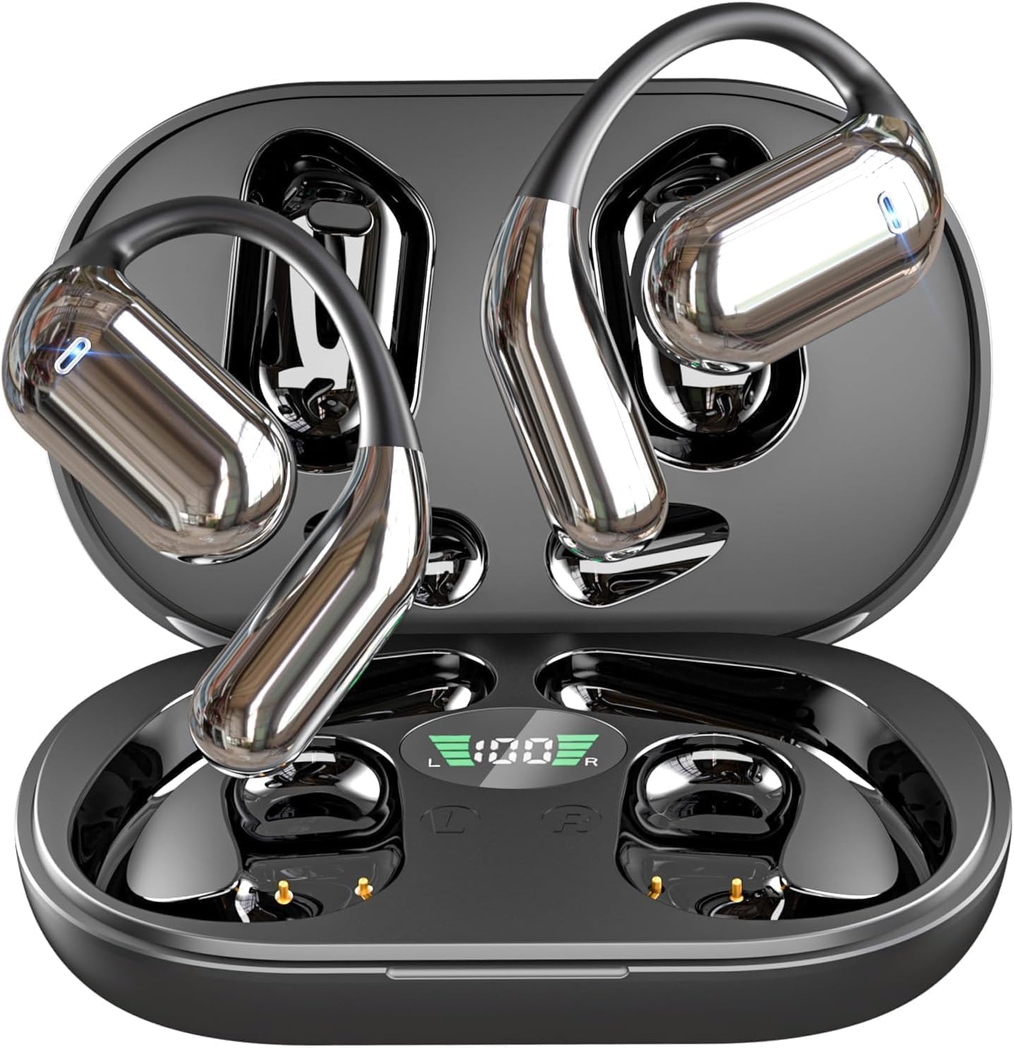 Cuffie Bluetooth Auricolari Bluetooth 5.4, Sport Cuffiette Wireless, Cuffie Open Ear 48 Ore di Riproduzione, Cuffie Senza Filo HiFi Stereo IP7 Impermeabili, Auricolare Bluetooth per iOS & Android